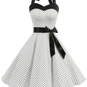 Robe d’été à pois pour femmes