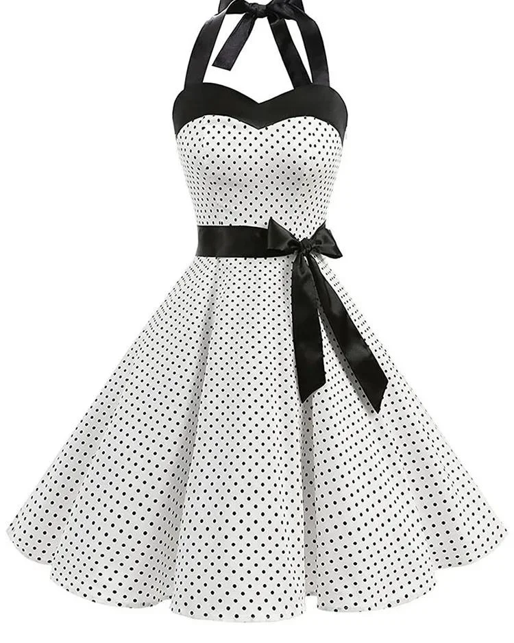 Robe d’été à pois pour femmes