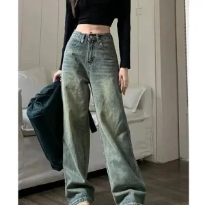 Jean Vintage à Jambes Larges pour Femme