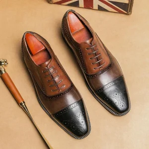 Chaussures Brogue en Cuir pour Homme