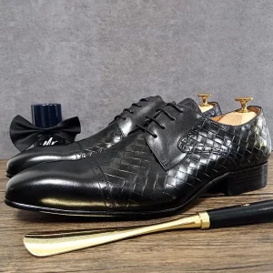 Chaussures de Luxe en Cuir à Lacets pour Homme