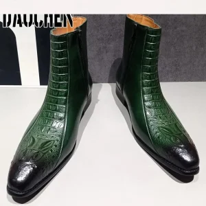 Bottes de rinçage en cuir véritable pour hommes