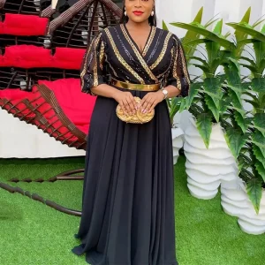 Robe en mousseline de soie pour femme