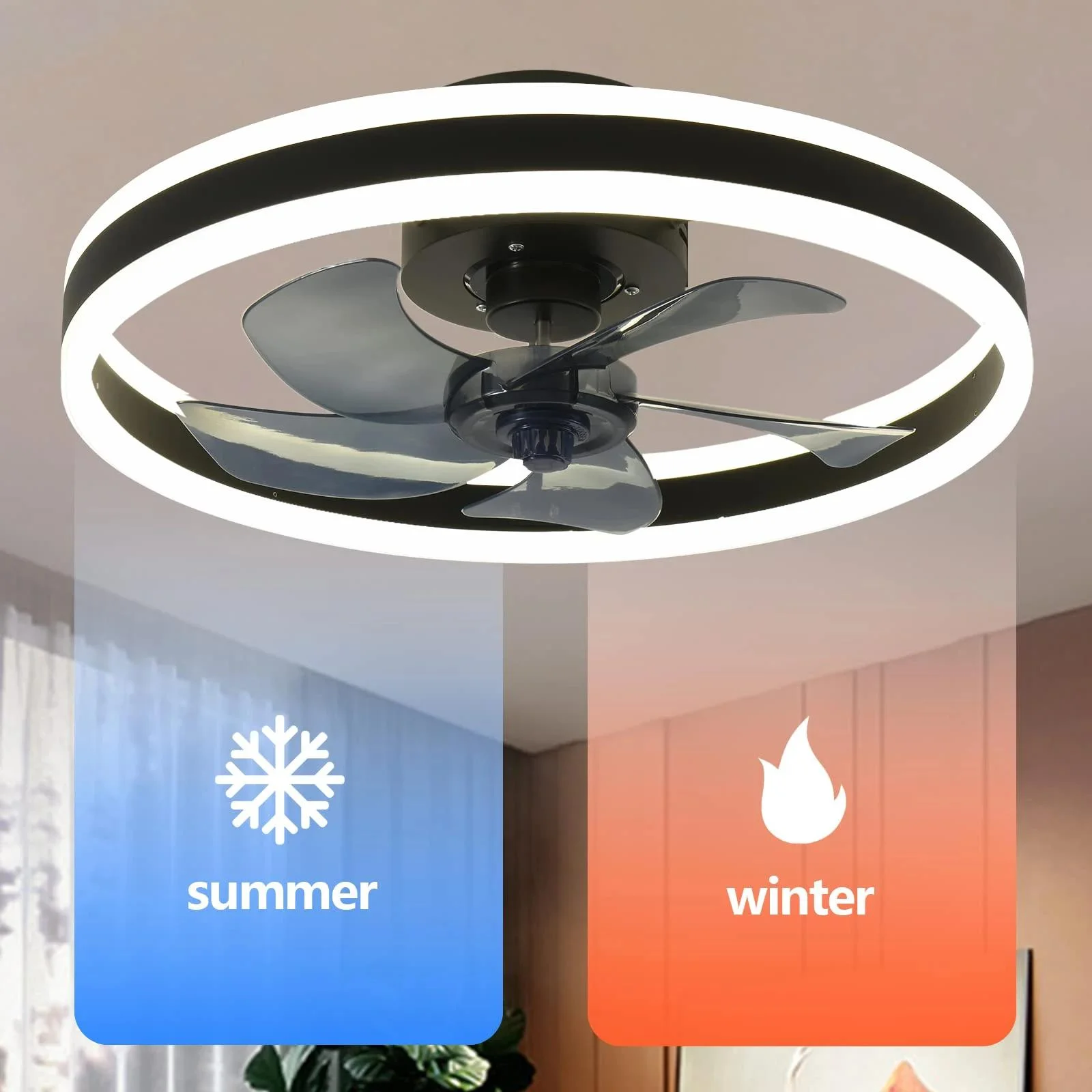 Ventilateur de Plafond Moderne avec Lumière LED – Image 4