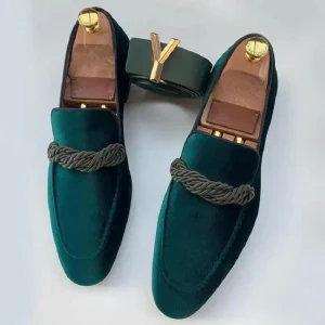 Mocassins en cuir suédé vintage pour hommes