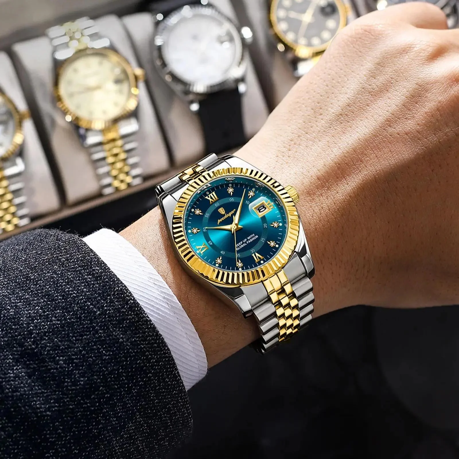 Montre-bracelet de sport de luxe pour homme, Reloj + boîte – Image 7