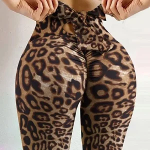 Leggings taille haute avec nœud papillon pour femme