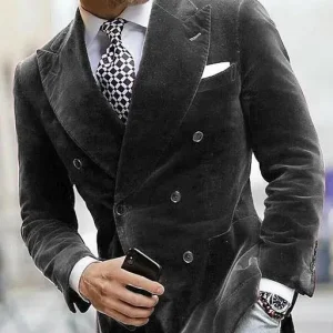 Blazer en velours de style italien pour hommes