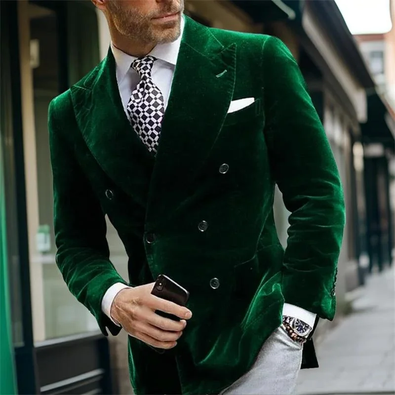 Blazer en velours de style italien pour hommes – Image 3