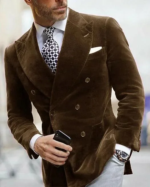 Blazer en velours de style italien pour hommes – Image 7