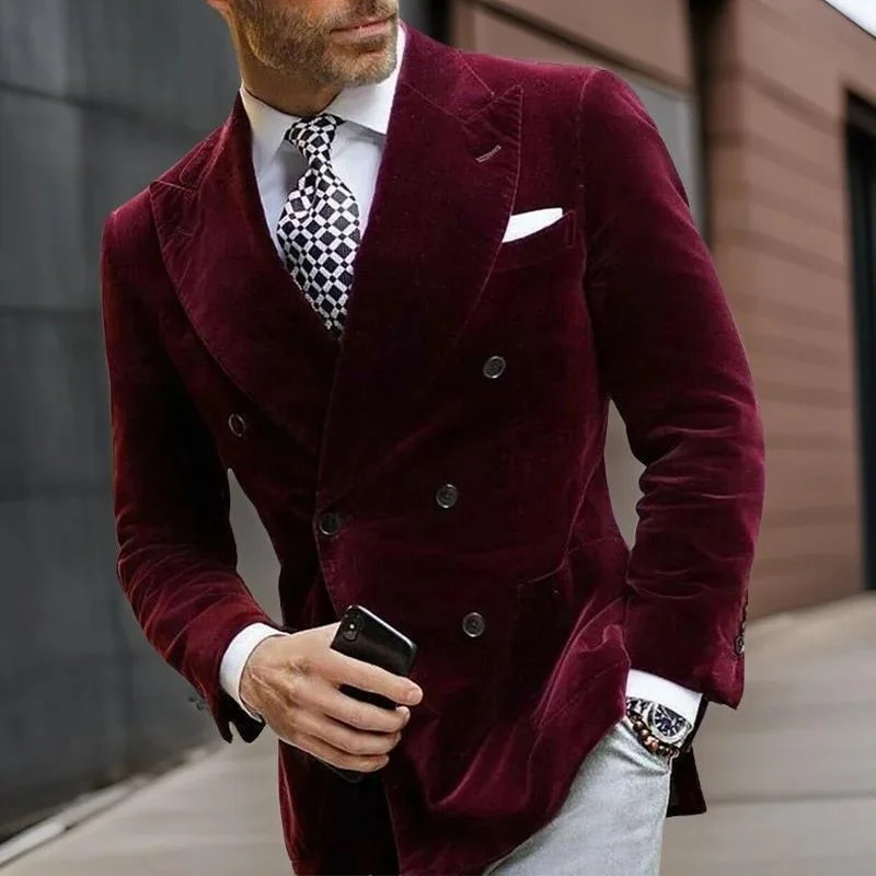 Blazer en velours de style italien pour hommes – Image 4