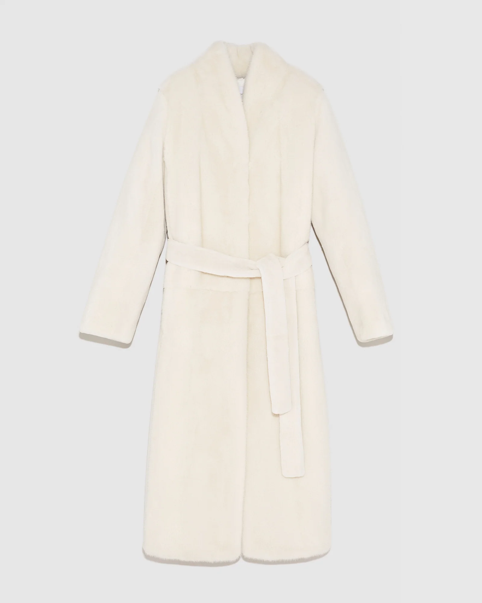Belted coat in sheared and long-haired mink fur – Image 5