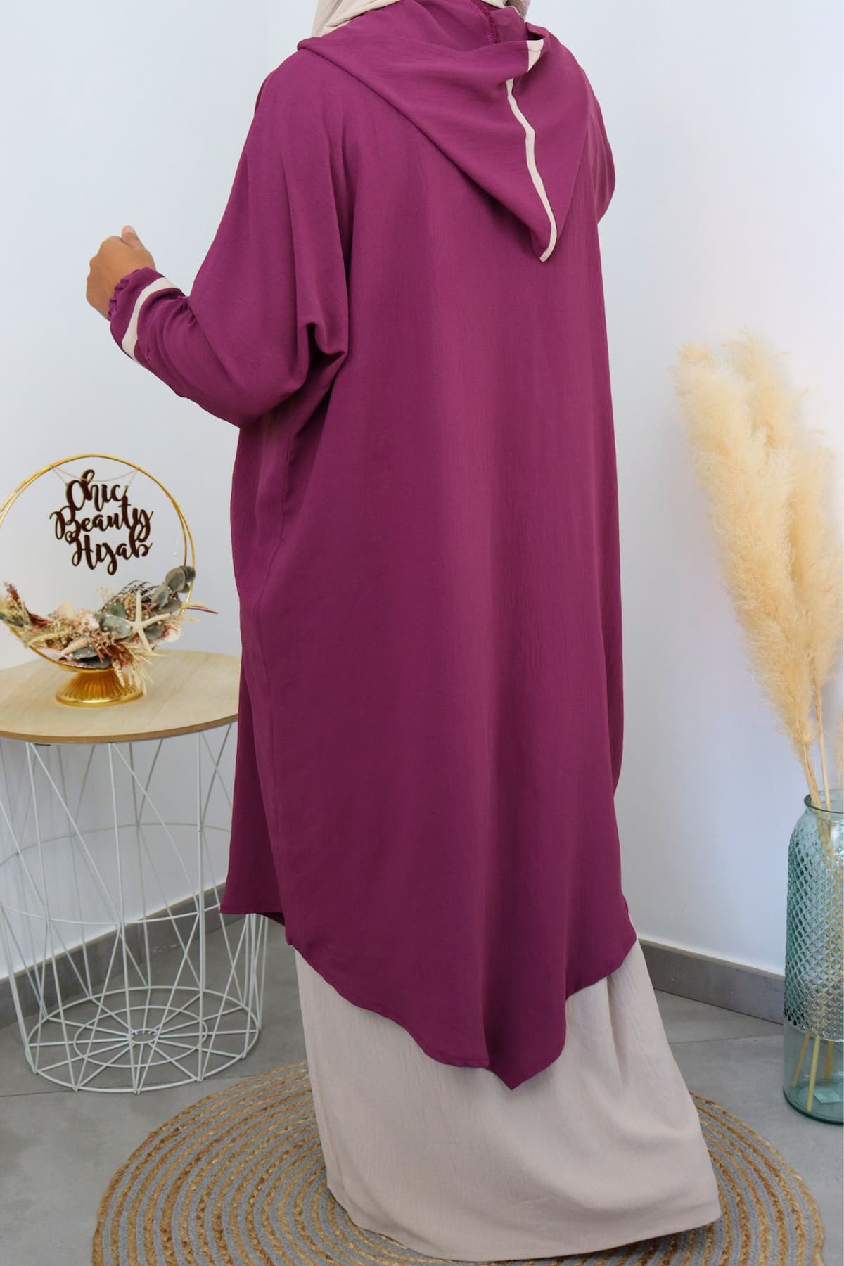 Abaya 3 pièces Myriam rose – Image 5
