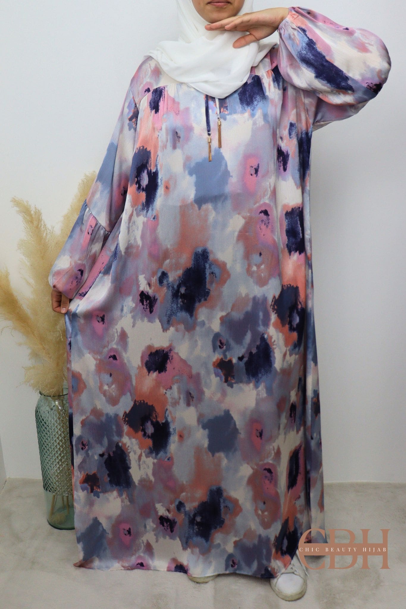 Robe longue imprimée fluide EMNA – Image 3