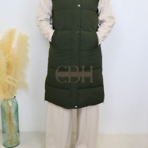 Doudoune sans manches femme Kaki
