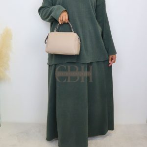 Ensemble jupe velours côtelé Kaki