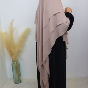 Khimar 3 voiles mousseline