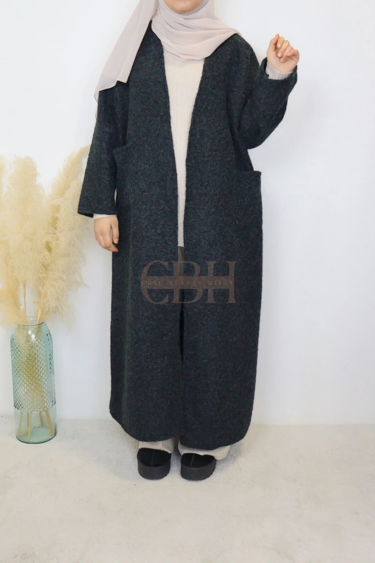 Manteau Long Oversize Texturé – Image 5