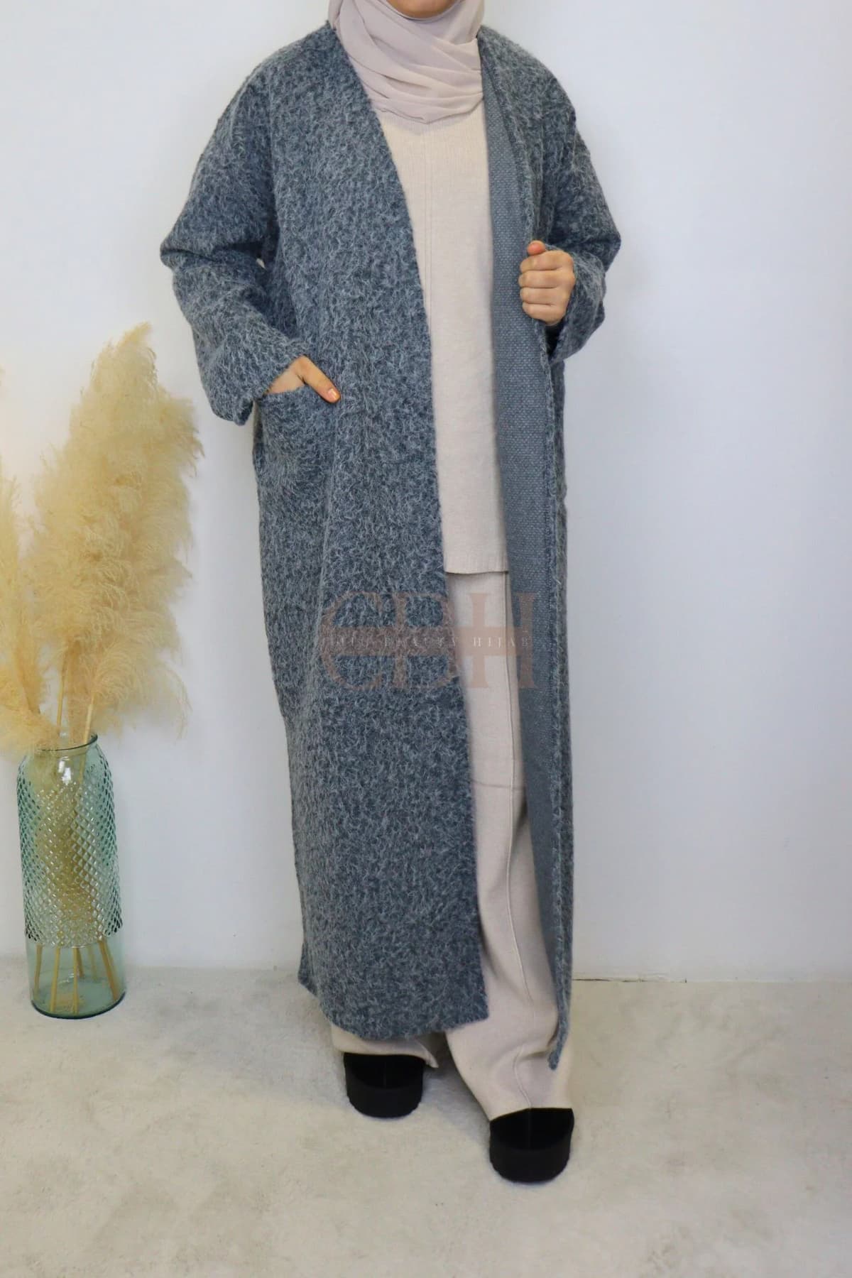 Manteau Long Oversize Texturé – Image 7