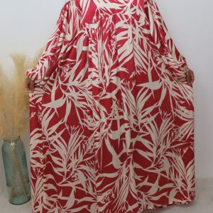 Robe imprimée fluide ELIF fushia