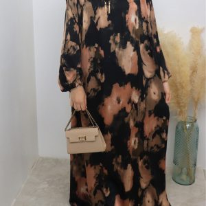 Robe longue imprimée fluide EMNA